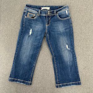 VIGOSS Collection Capri Denim Jeans Distressed 98% Cotton 2% Spandex Size 5